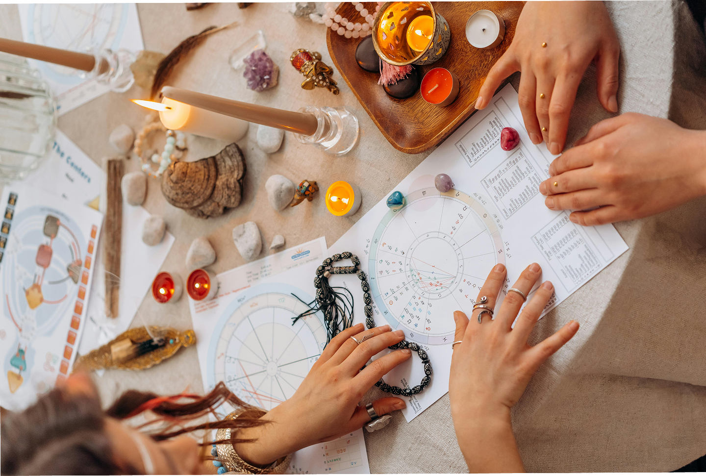 Professional Vedic astrology consultation services with traditional astrological charts and sacred symbols